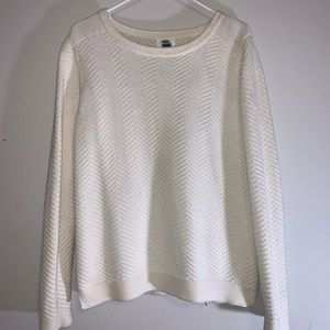 White knit sweater